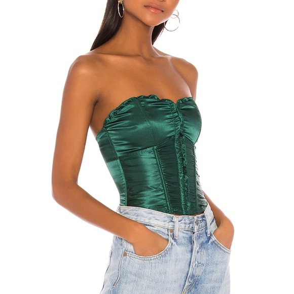 ❌SOLD❌ superdown Sevilla Corset Top in Green S - Picture 2 of 9